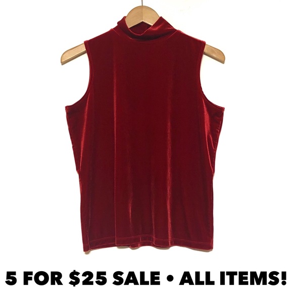 Liz Claiborne Tops - Liz Claiborne Velvet Mockneck Top